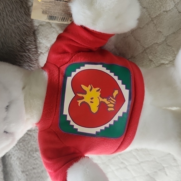 Vintage Snoopy  "Peanuts" Plush Valentines Charlie Brown Seasonal Christmas - Picture 8 of 9